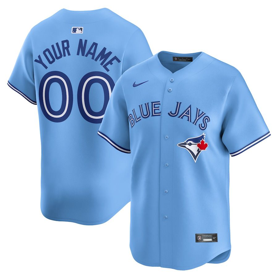 Men Toronto Blue Jays Nike Light Blue Alternate Limited Custom MLB Jersey